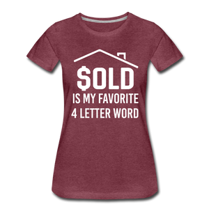 Hip Hop & Boujee's "Sold" Tee Collection - heather burgundy
