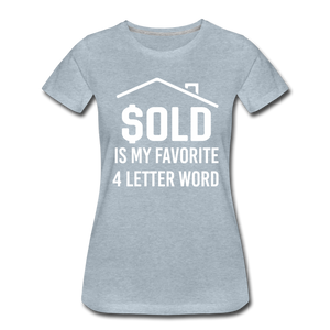 Hip Hop & Boujee's "Sold" Tee Collection - heather ice blue