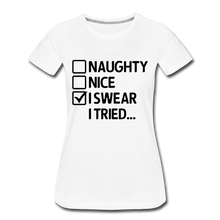 Load image into Gallery viewer, Hip Hop &amp; Boujee&#39;s &quot;Naughty&quot; T-Shirt - white