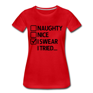 Hip Hop & Boujee's "Naughty" T-Shirt - red