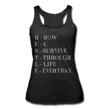 Load image into Gallery viewer, Hip Hop &amp; Boujee&#39;s &quot;Hustle&quot; Racerback Tank - heather black