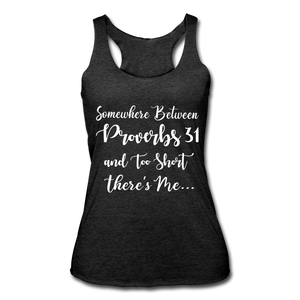 Hip Hop & Boujee's "Somewhere In Between" Racerback Tank - heather black