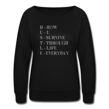 Load image into Gallery viewer, Hip Hop &amp; Boujee&#39;s &quot;Hustle&quot; Crewneck Sweatshirt - black