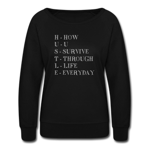 Hip Hop & Boujee's "Hustle" Crewneck Sweatshirt - black