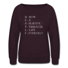 Load image into Gallery viewer, Hip Hop &amp; Boujee&#39;s &quot;Hustle&quot; Crewneck Sweatshirt - plum
