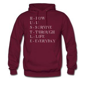 Hip Hop & Boujee's "Hustle" Hoodie - burgundy