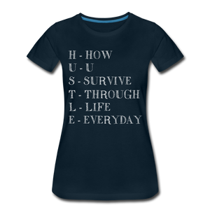 Hip Hop & Boujee's "Hustle" T-Shirt - deep navy
