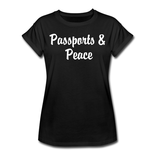 Hip Hop & Boujee's Passports Relaxed Fit T-Shirt - black